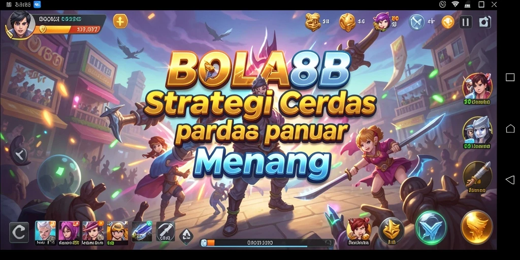 Tampilan dinamis gameplay BOLA88 menampilkan pertempuran strategi yang intens.