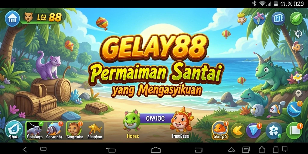 Tampilan menarik dari gameplay GELAY88 yang penuh warna.