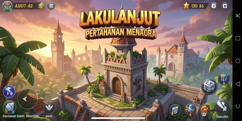 Gameplay menara pertahanan yang seru dan menantang di LAKULANJUT.