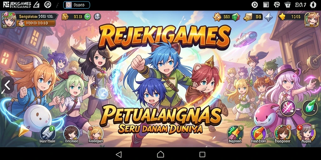 Screenshot gameplay yang menampilkan pertempuran epik dalam dunia Anime.