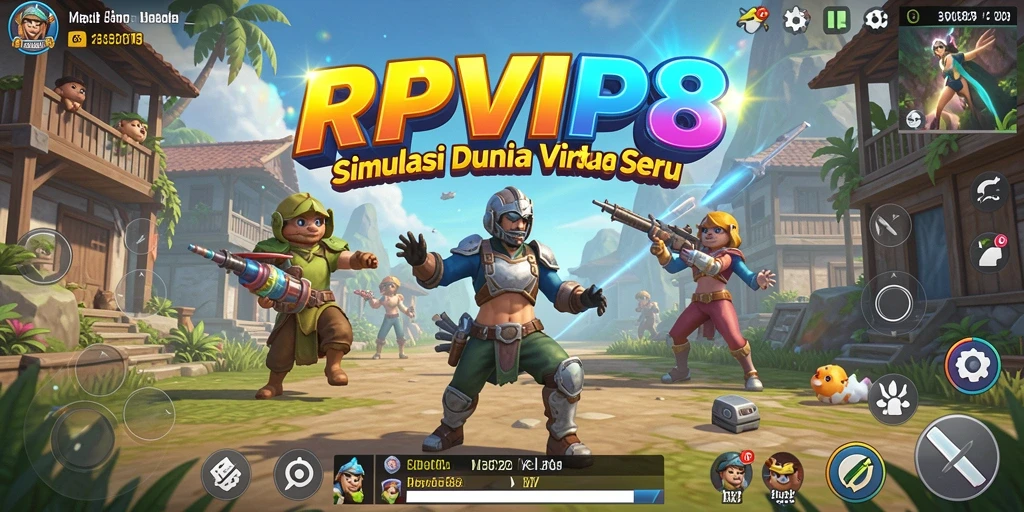 Screenshot RPVIP8 menampilkan aksi seru dalam simulasi dunia virtual.