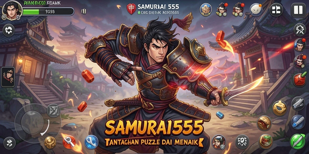 Screenshot menunjukkan gameplay seru dari SAMURAI555.